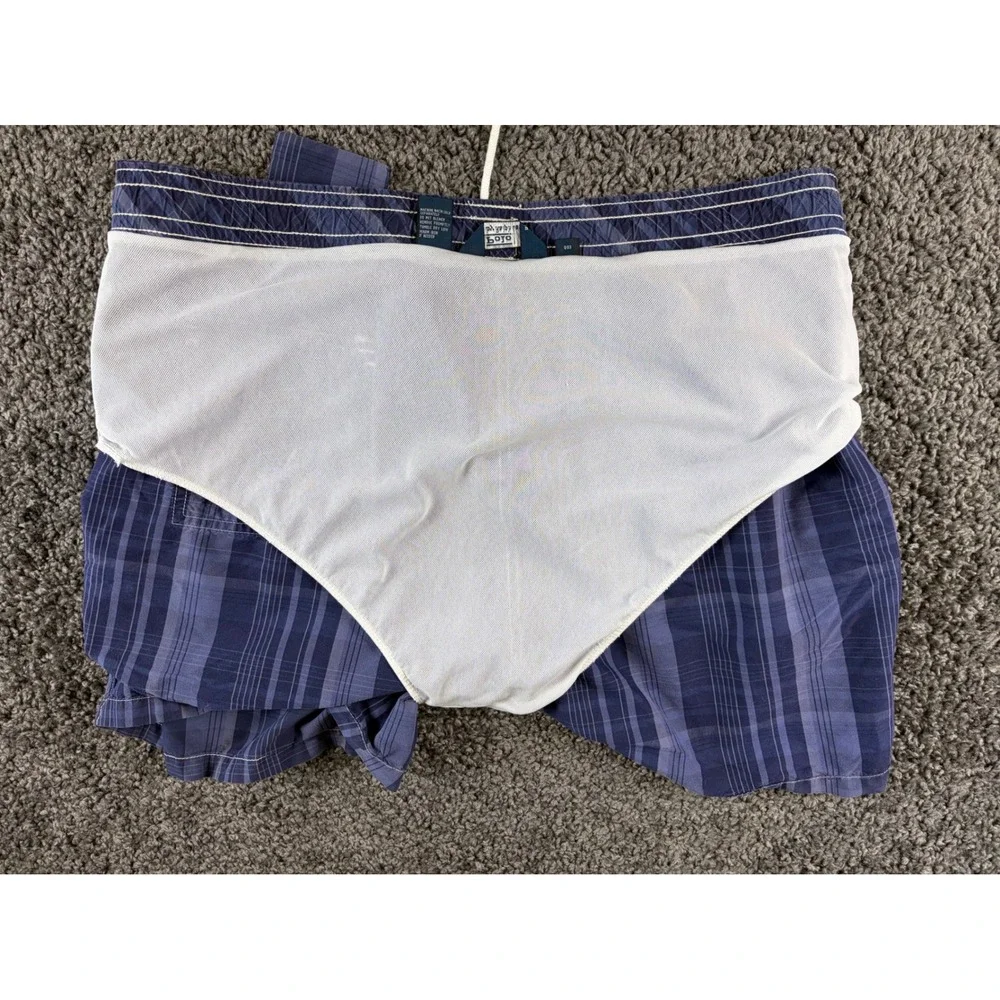Polo Ralph Lauren Mens Blue Plaid Swim Trunks XL Drawstring Mesh Lined Shorts